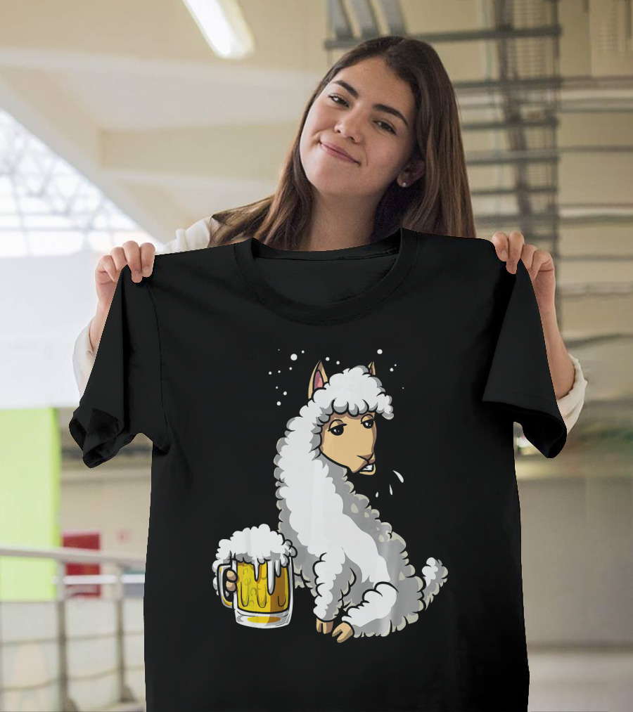 Llama-Alpaca Beer Mug Celebration Party T-Shirt