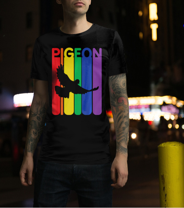 Pigeon Enthusiast Rainbow Bird Lover Colorful T-Shirt