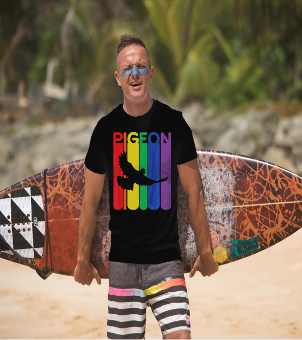 Pigeon Enthusiast Rainbow Bird Lover Colorful T-Shirt