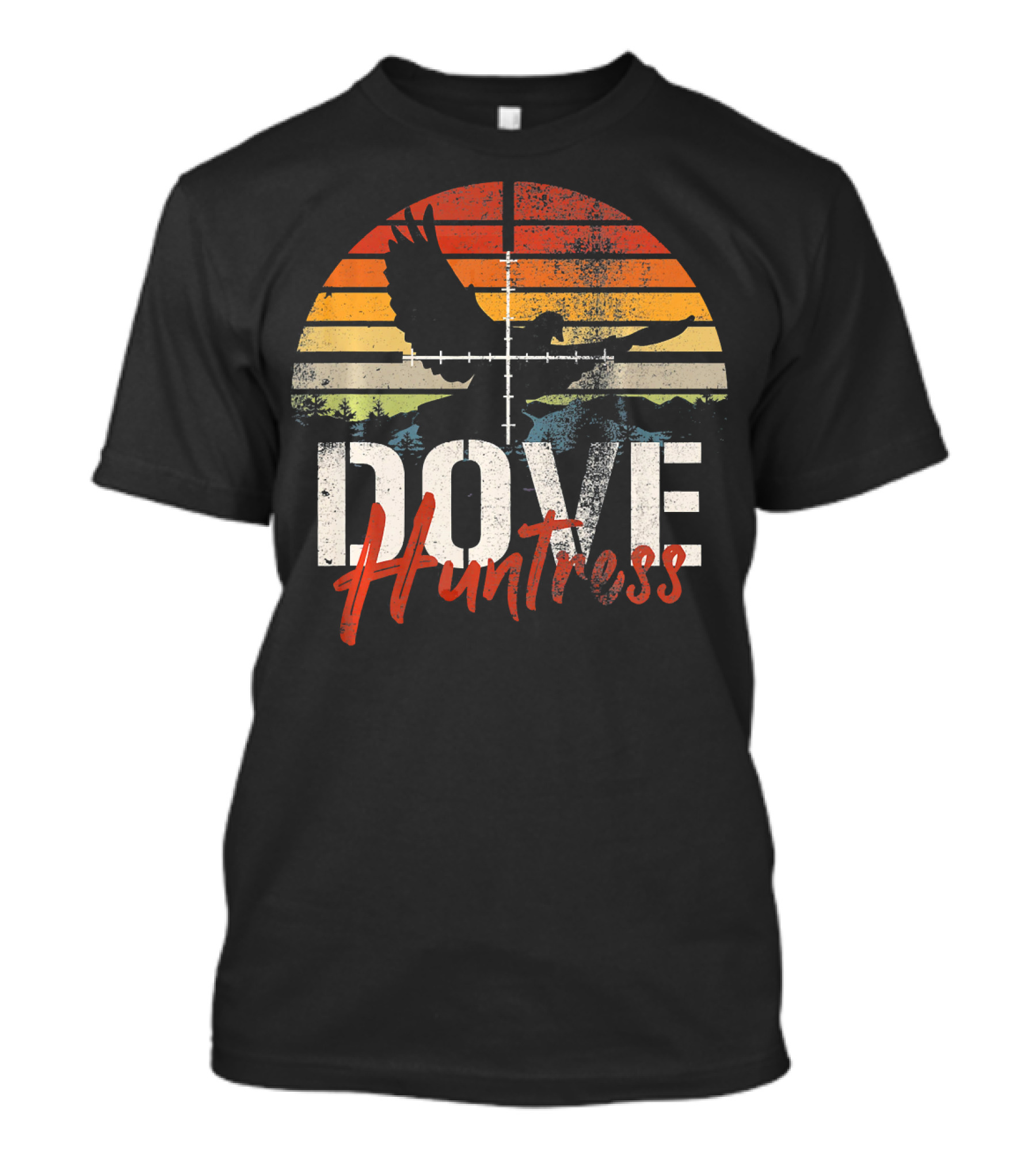 Vintage Sunset Dove Huntress Hunting T-Shirt