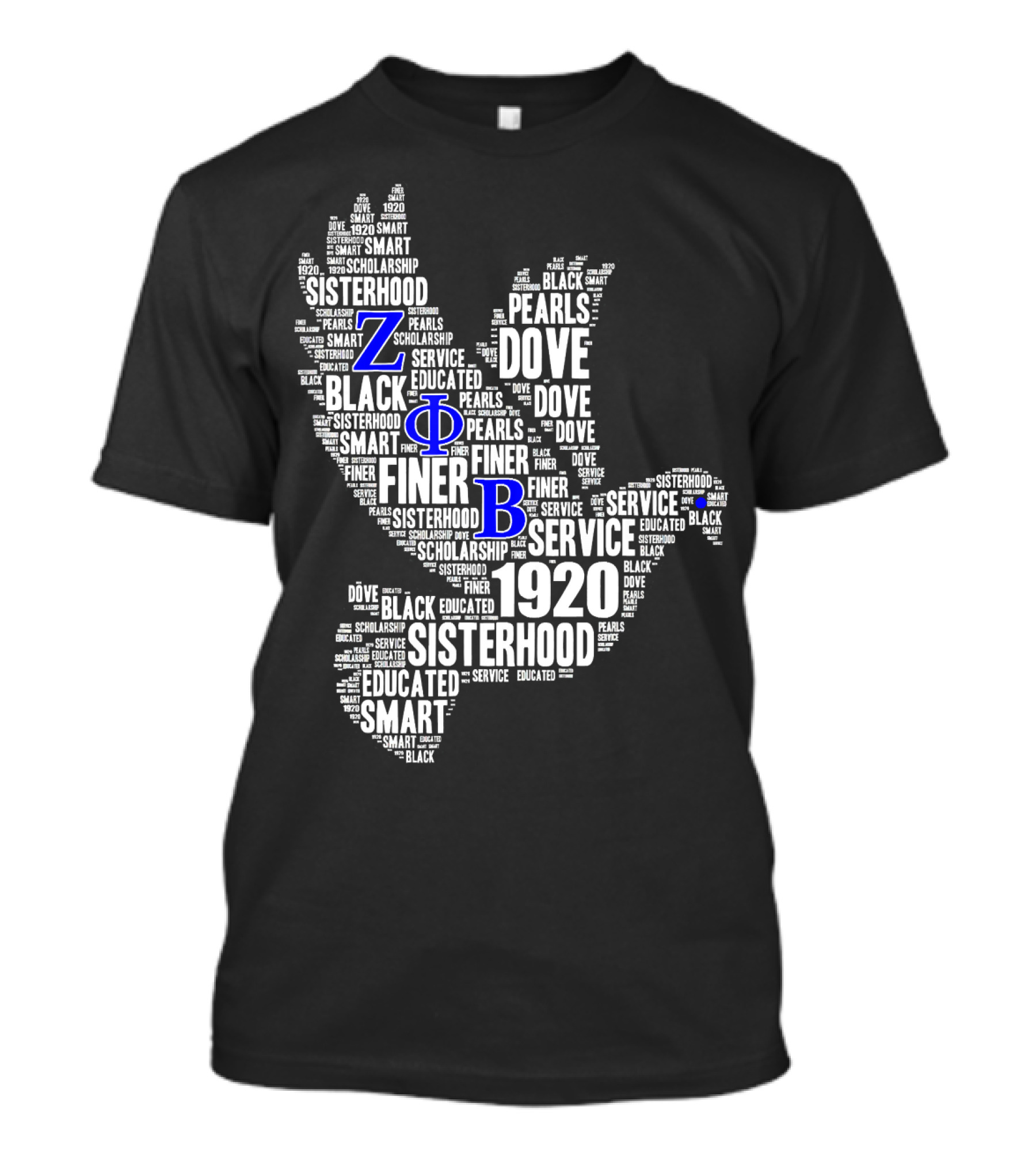 Zeta Phi Beta 1920 Sisterhood Service Black Educated Dove Finer Pearls Smart Scholarship T-Shirt