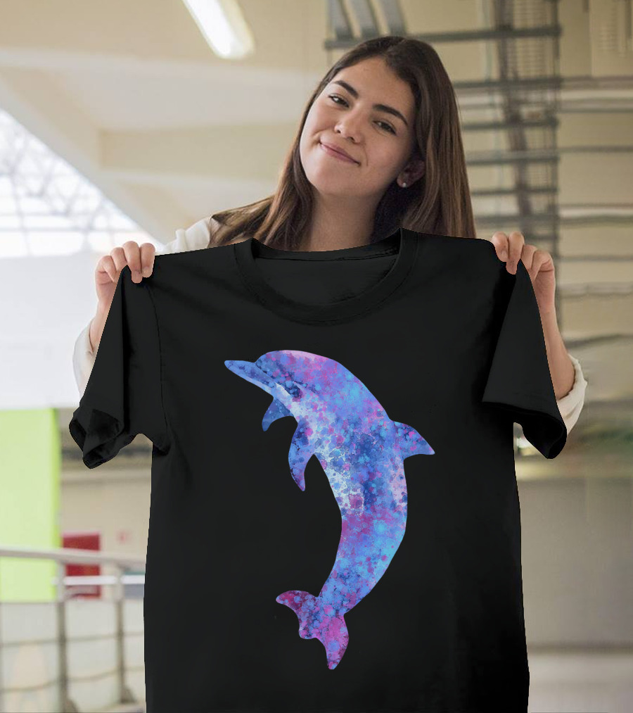 Colorful Dolphin Ocean Palette T-Shirt