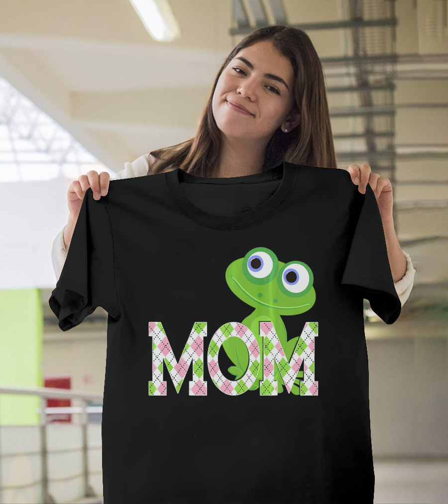 Mom Argyle Preppy Frog T-Shirt