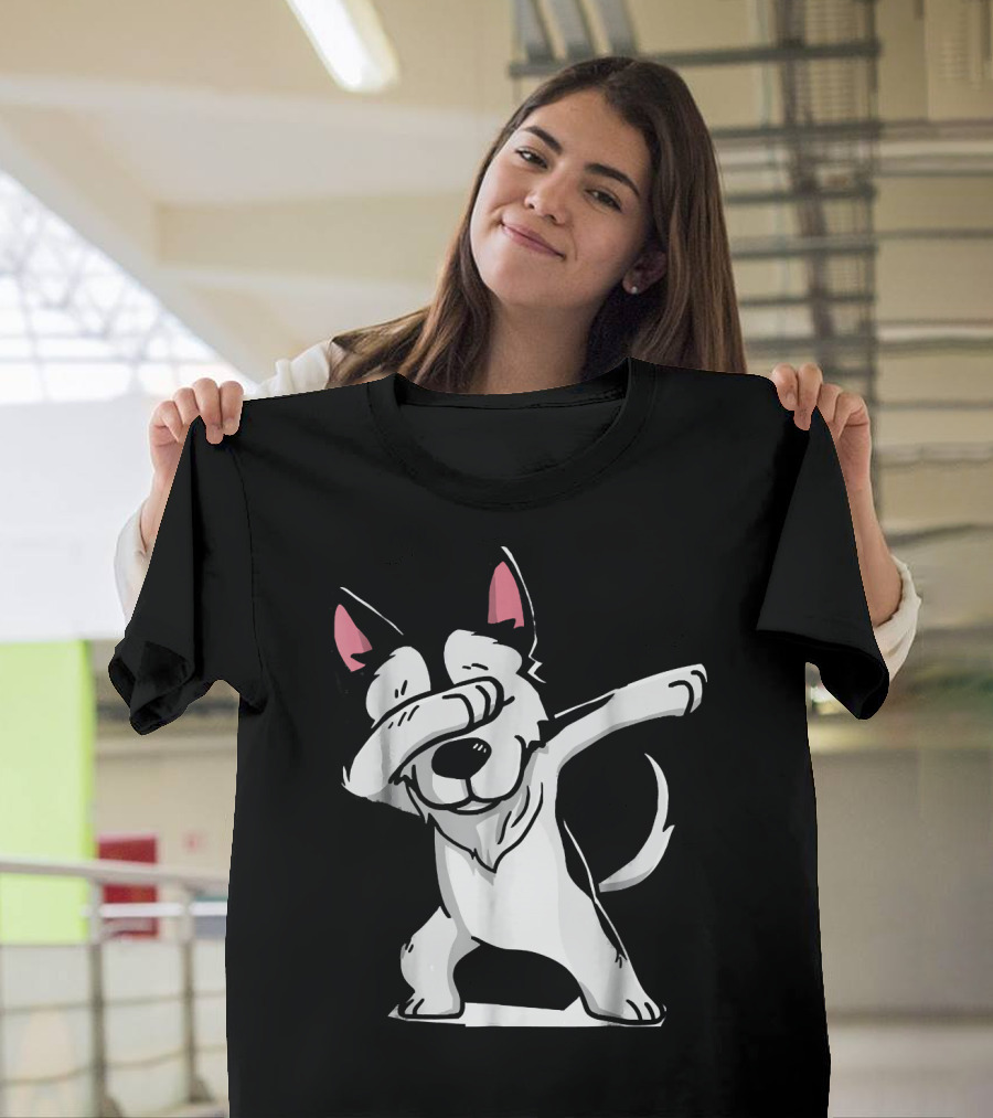 Dabbing Wolf Cute Funny Wolf Dab Pose T-Shirt
