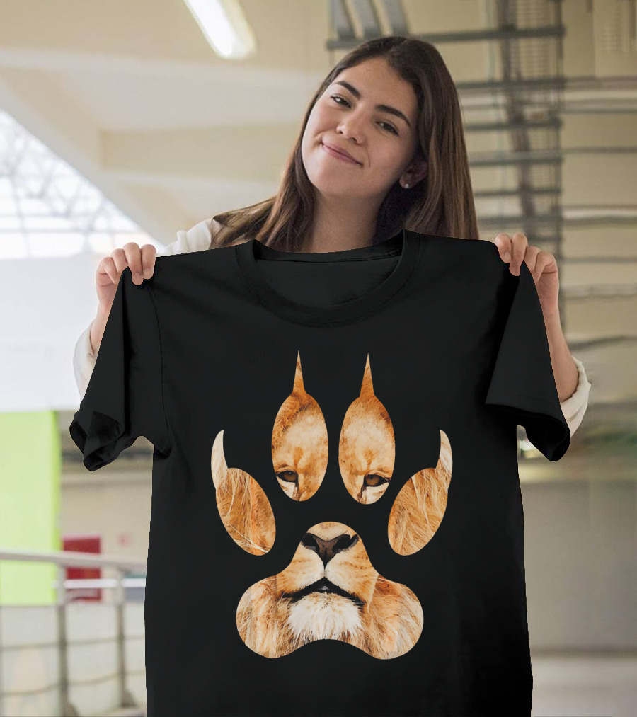 Lion Eyes Paw Animal Cat Cheetah Leopard T-Shirt