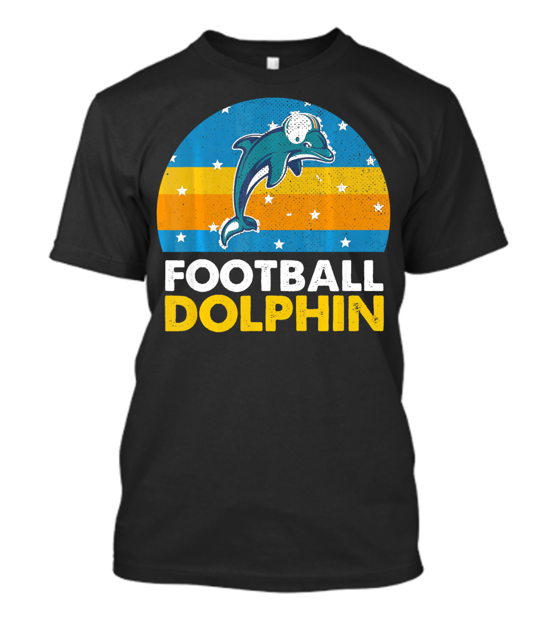 FOOTBALL DOLPHIN Retro Stars Stripes T-Shirt
