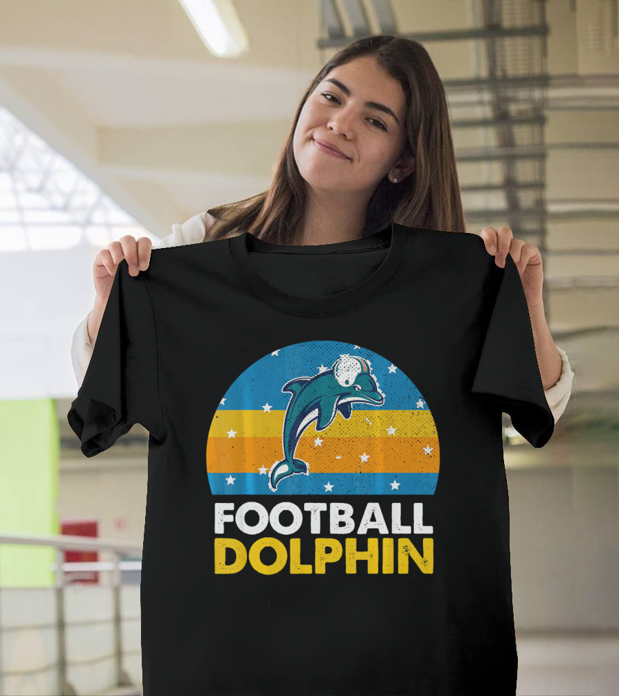 FOOTBALL DOLPHIN Retro Stars Stripes T-Shirt