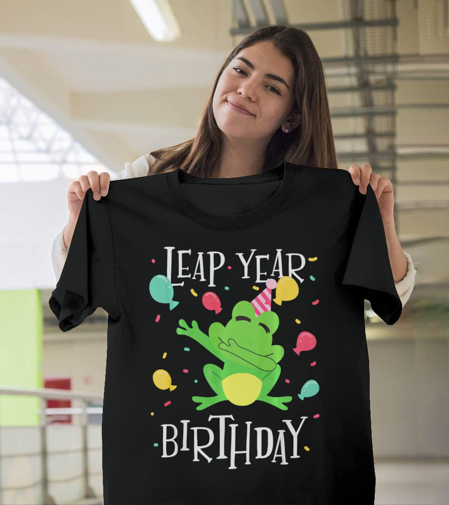 Leap Year Birthday Frog Party February 29th T-Shirt