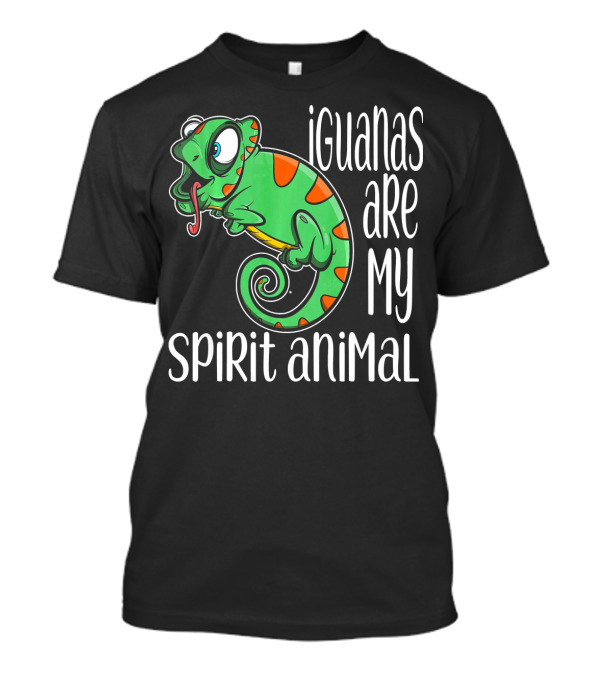 Iguanas Are My Spirit Animal Iguana Cartoon T-Shirt