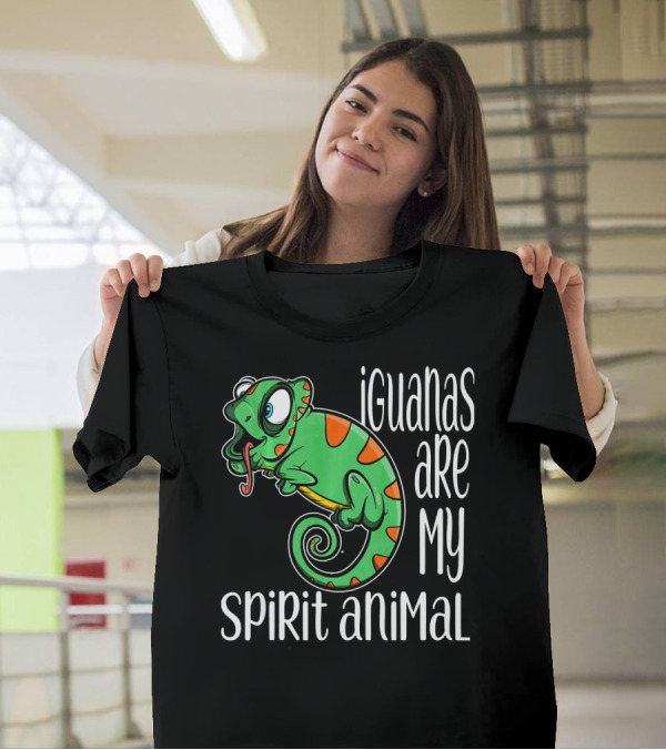 Iguanas Are My Spirit Animal Iguana Cartoon T-Shirt