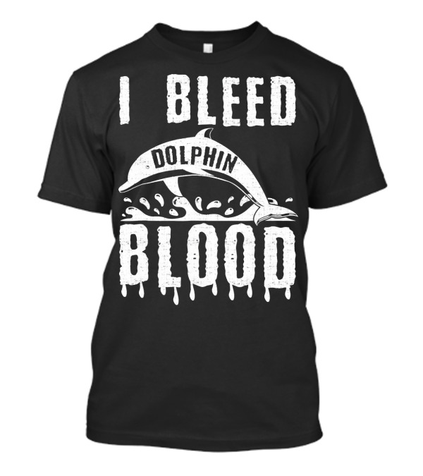 I BLEED DOLPHIN BLOOD SPLASH MOTIF T-Shirt