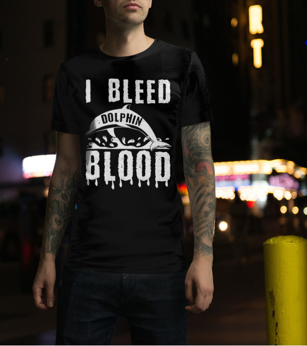 I BLEED DOLPHIN BLOOD SPLASH MOTIF T-Shirt