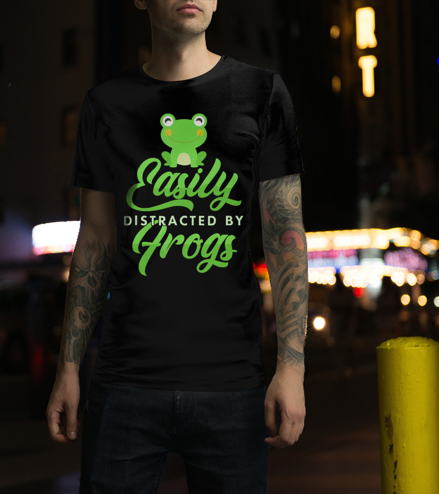 Easily Distracted By Frogs Frog T-Shirt