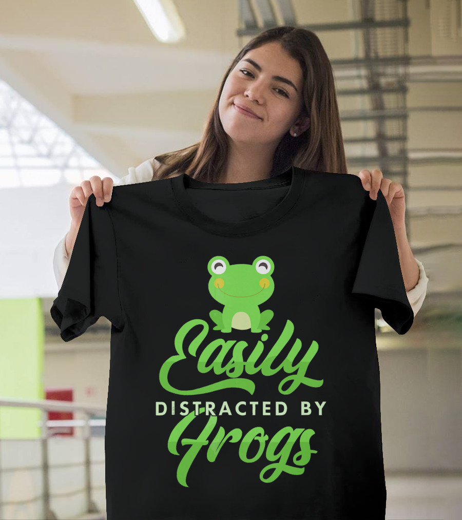 Easily Distracted By Frogs Frog T-Shirt