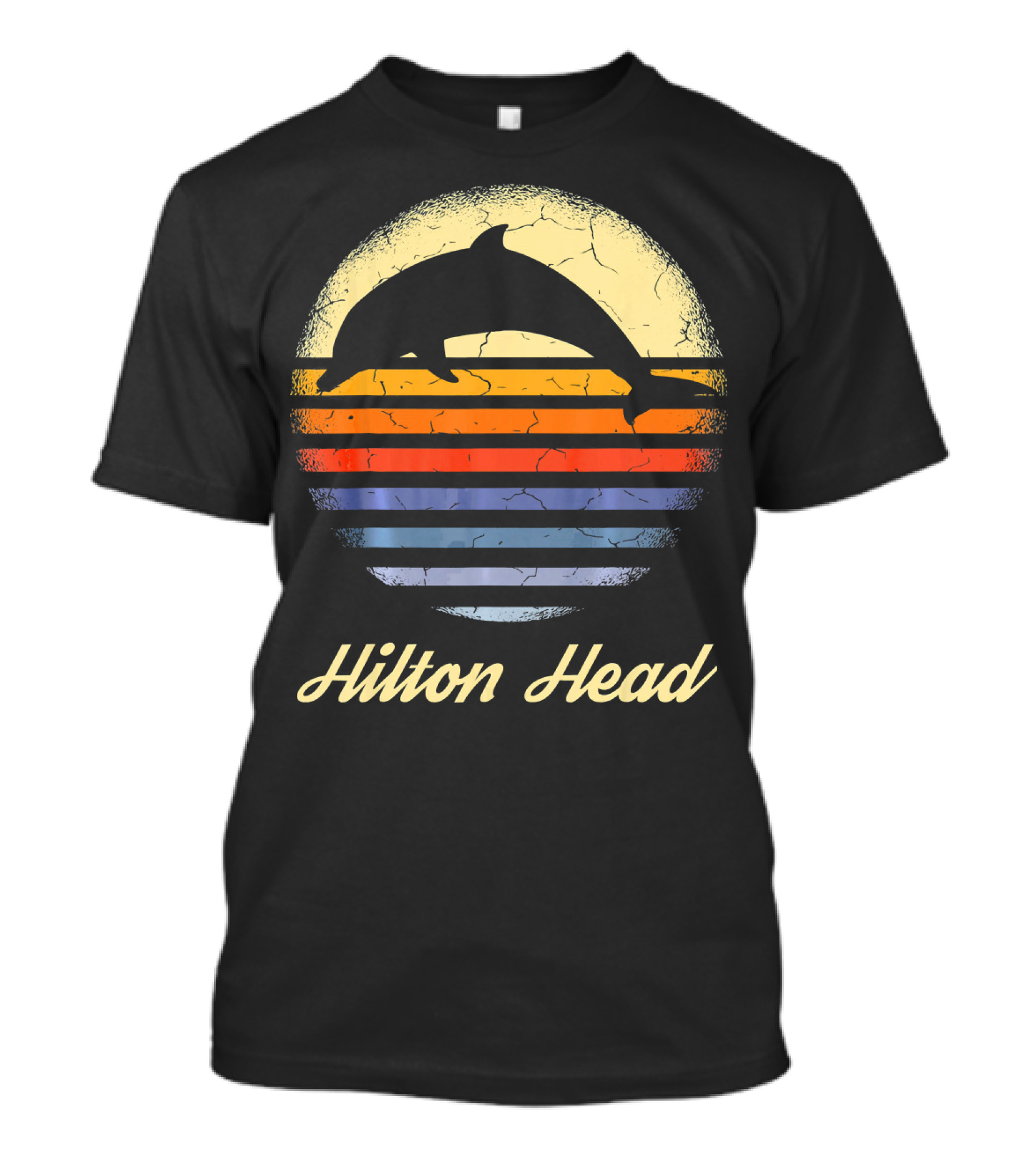 Hilton Head Island South Carolina SC Dolphin Sunset T-Shirt