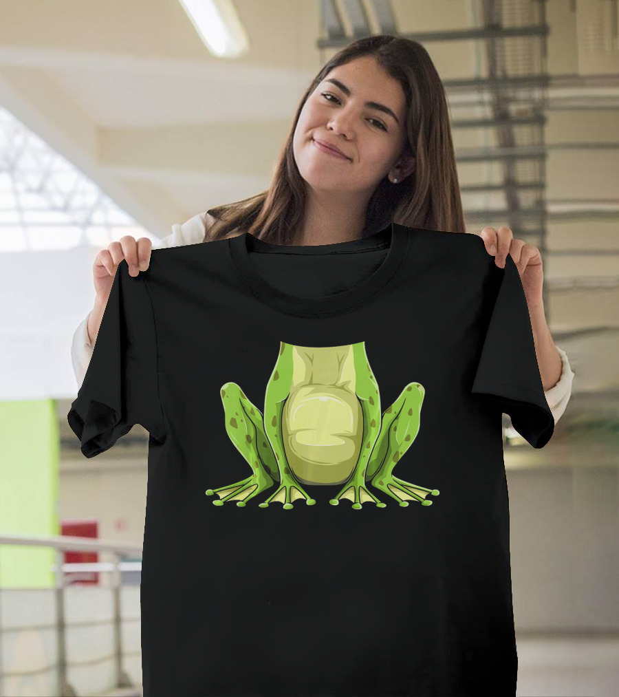 Easy Frog Costume Frog Body Headless Fro Style Green Frogsuit T-Shirt
