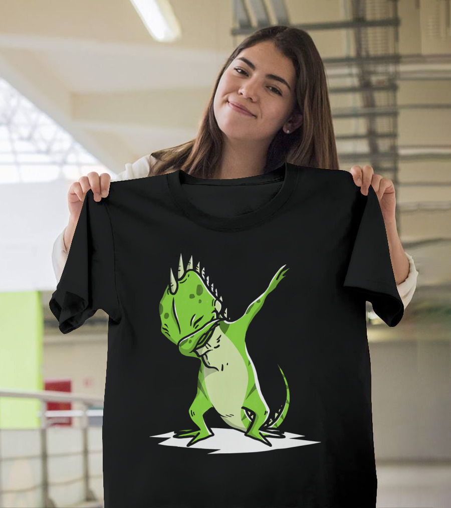 Funny Dabbing Iguana Pet Dab Dan Dance T-Shirt