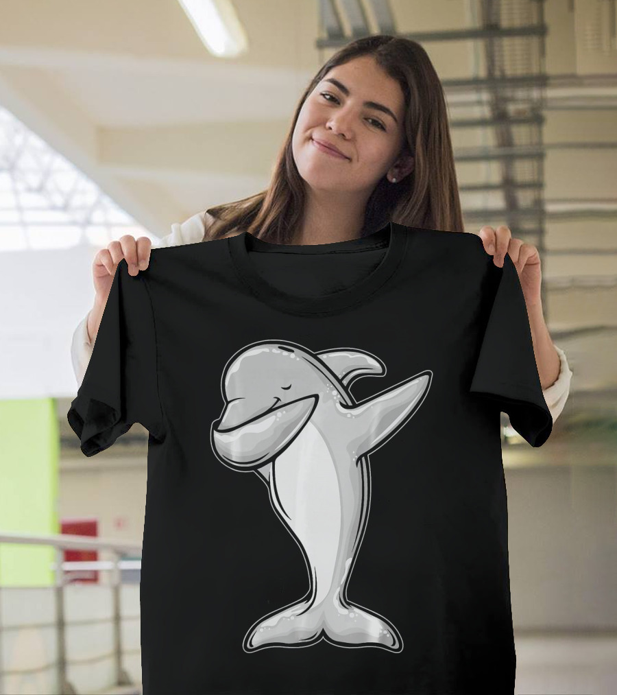 Funny Dolphin Dab Dabbing Dolphi Playful Pose T-Shirt