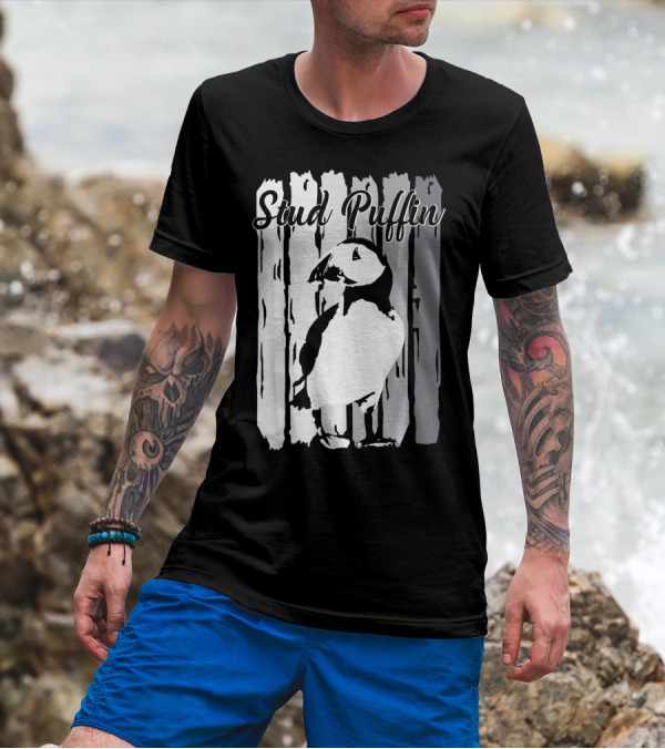 Stud Puffin Funny Penguin Lover T-Shirt