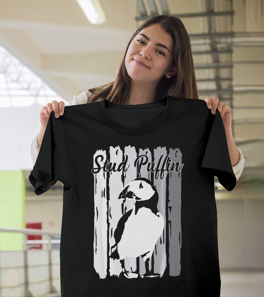 Stud Puffin Funny Penguin Lover T-Shirt