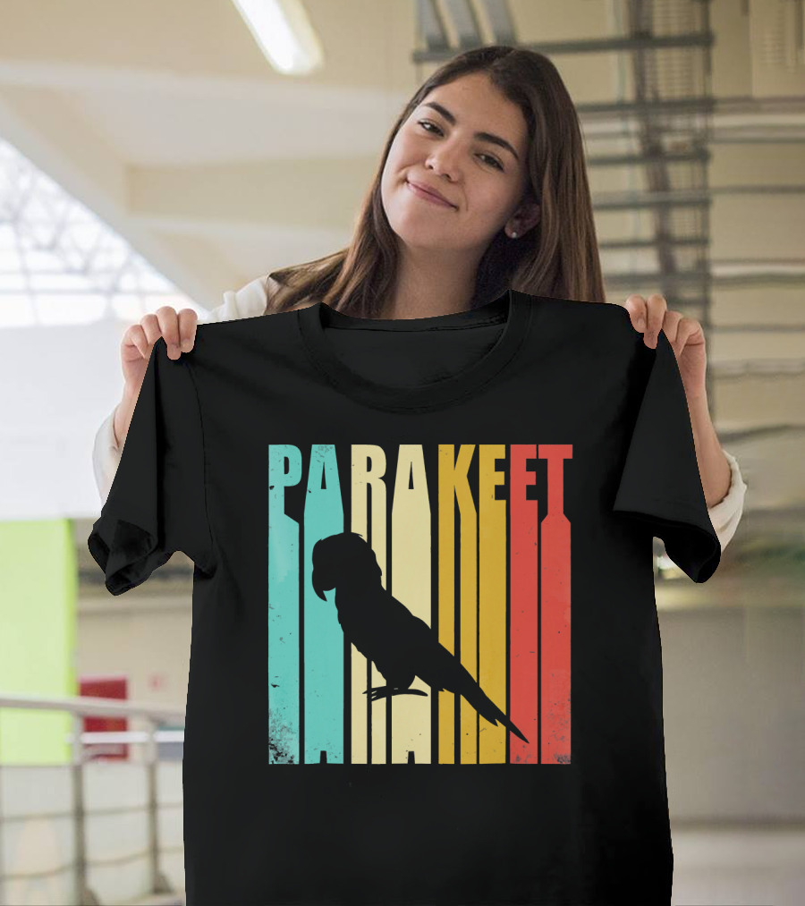Parakeet Retro Stripes Vintage T-Shirt