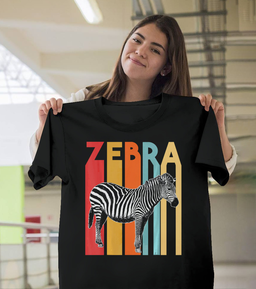 Zebra Retro Zebra Love 70s 80s Vintage Stripes T-Shirt