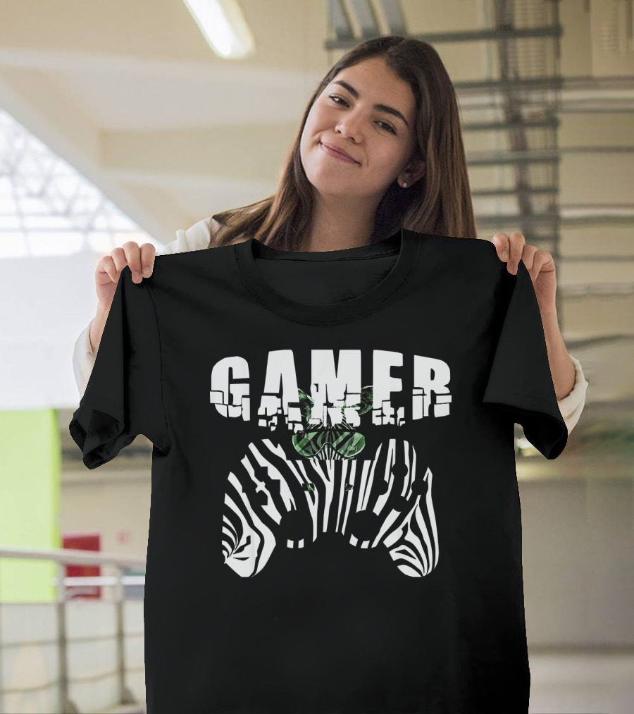 Gamer Zebra Controller T-Shirt