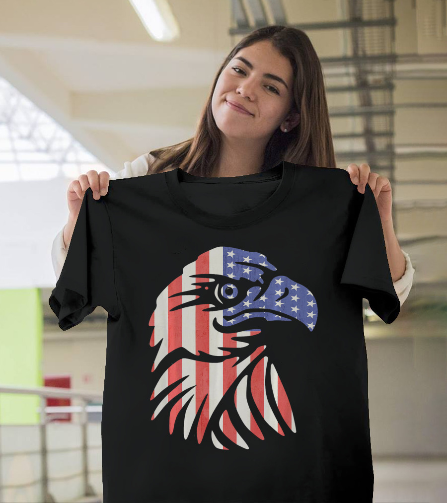 Bald Eagle American Flag Patriotic USA Bird T-Shirt