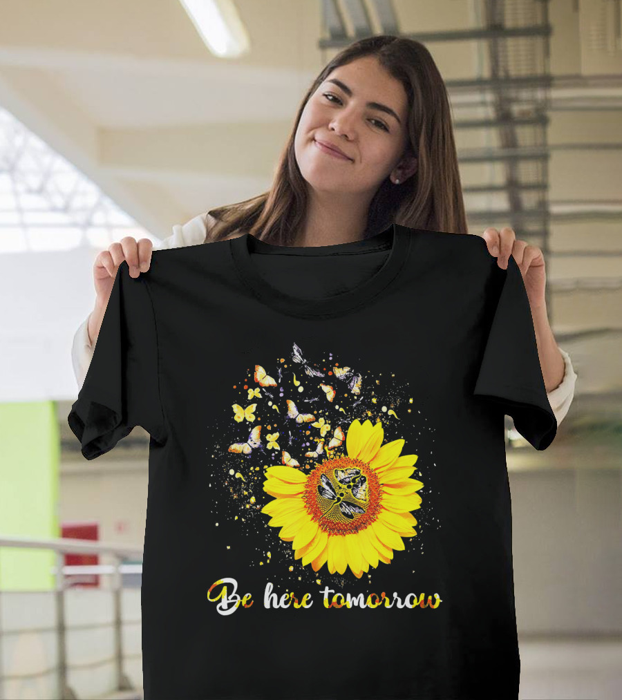 Be Here Tomorrow Sunflower Butterfly Explosion T-Shirt
