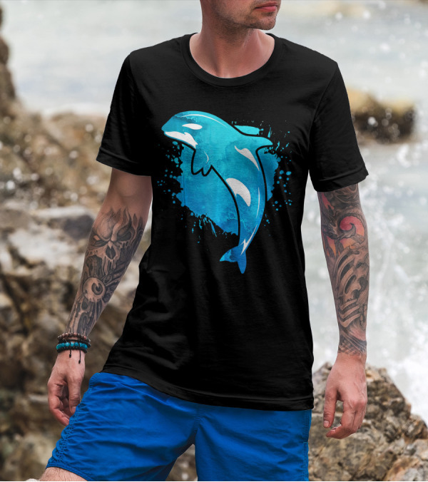 Vibrant Splash Killer Whale T-Shirt