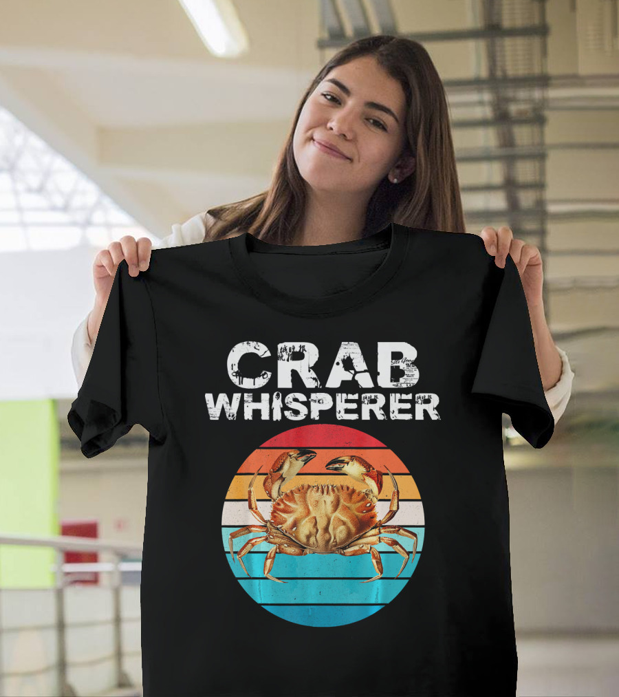 Crab Whisperer Vintage Retro Funny Sea Animal T-Shirt