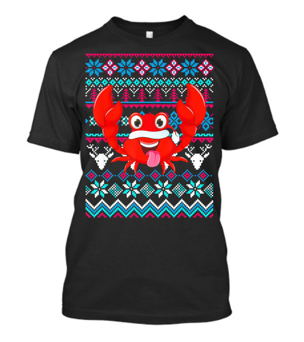 Funny Merry Ugly Christmas Crab T-Shirt