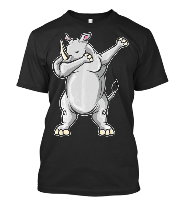 Funny Rhino Dab Dabbing Rhino Dance Pose T-Shirt