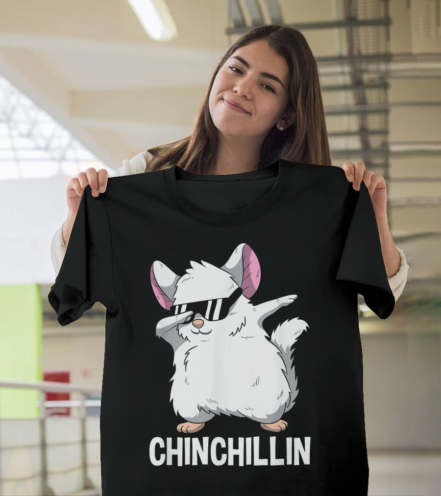 Chinchillin Dabbing Chinchilla with Sunglasses T-Shirt