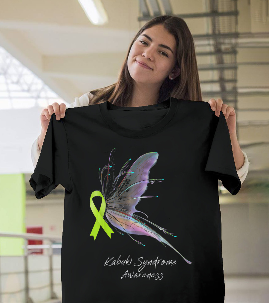 Kabuki Syndrome Awareness Butterfly T-Shirt