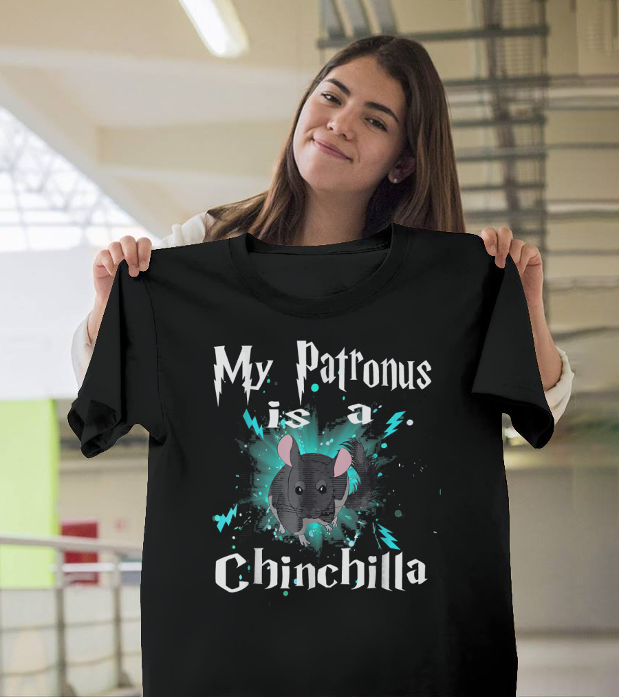 My Patronus Is A Chinchilla with Magical Lightning Effects T-Shirt