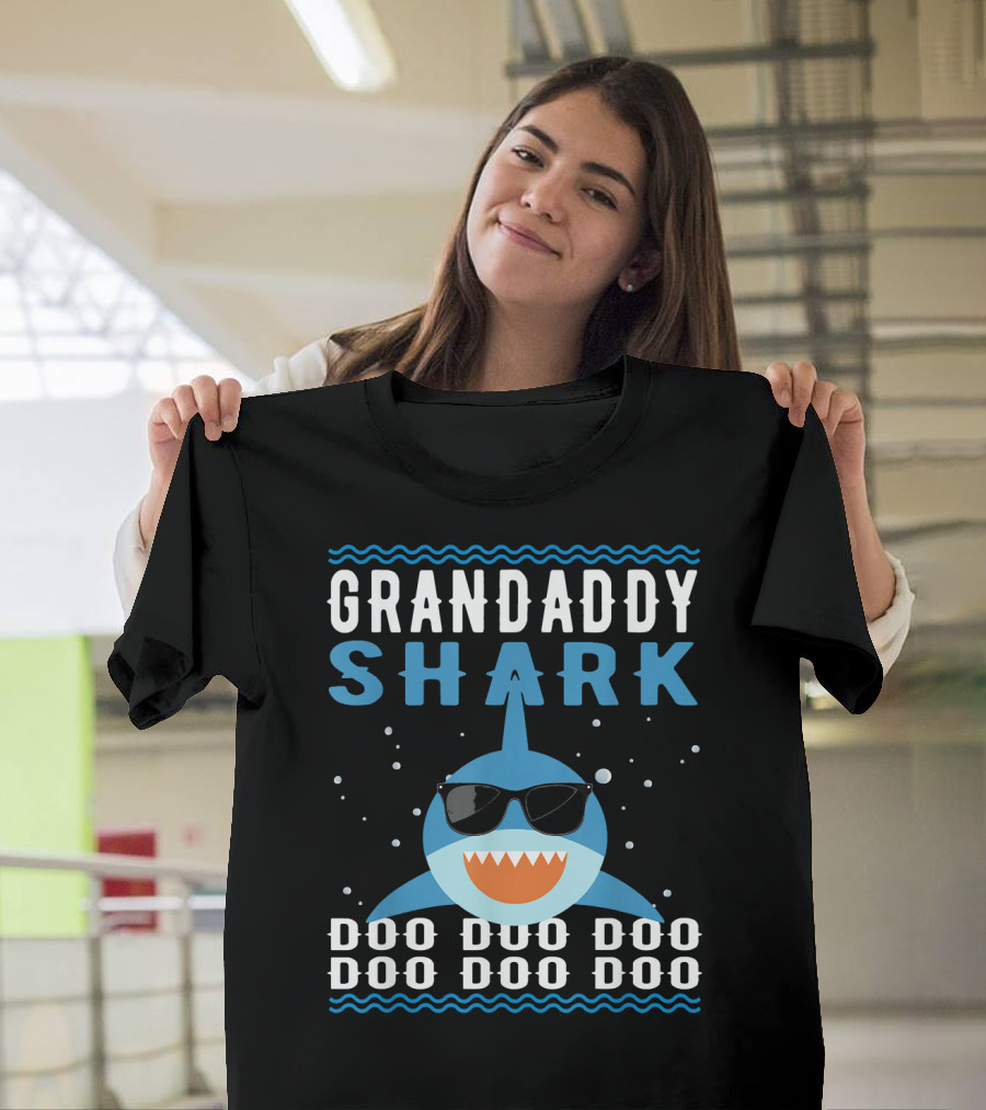 Grandaddy Shark Doo Doo Doo Doo Doo Doo Sunglasses T-Shirt