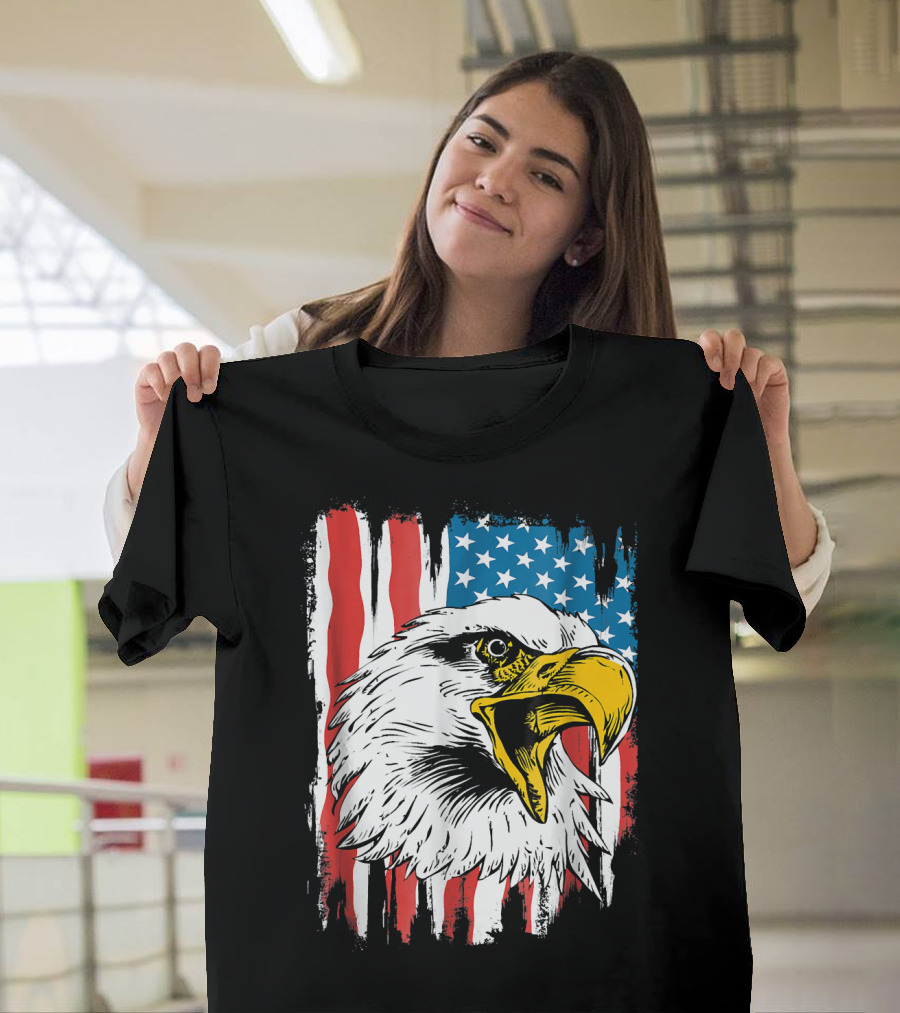Patriotic Eagle American Flag T-Shirt