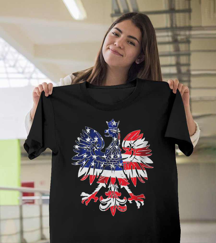 Polish American Eagle Flag Pride T-Shirt