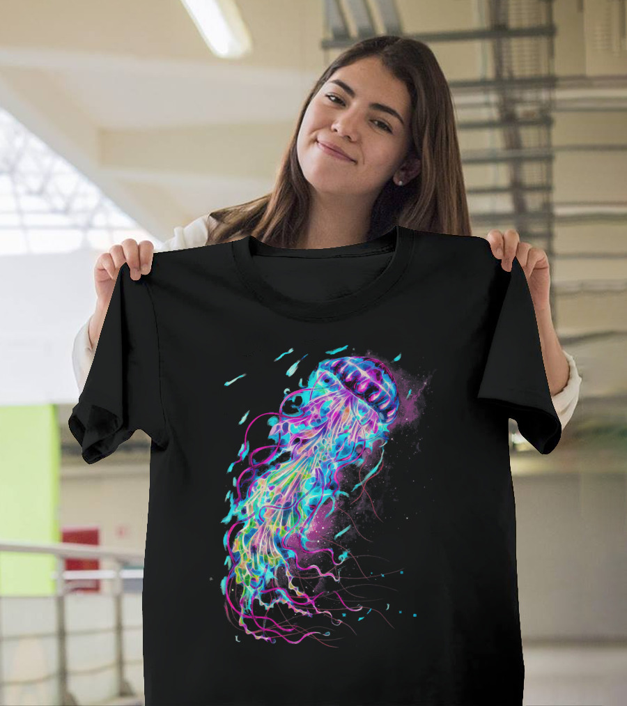 Beautiful Jellyfish Space Cosmic Colors T-Shirt