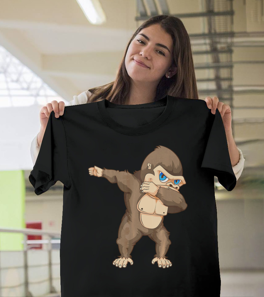 Cute Dabbing Gorilla Funny Animal Orangutang T-Shirt