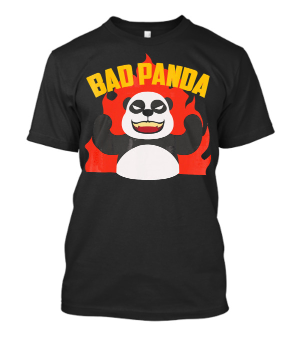 Bad Panda Fierce Flaming Expression Bear T-Shirt