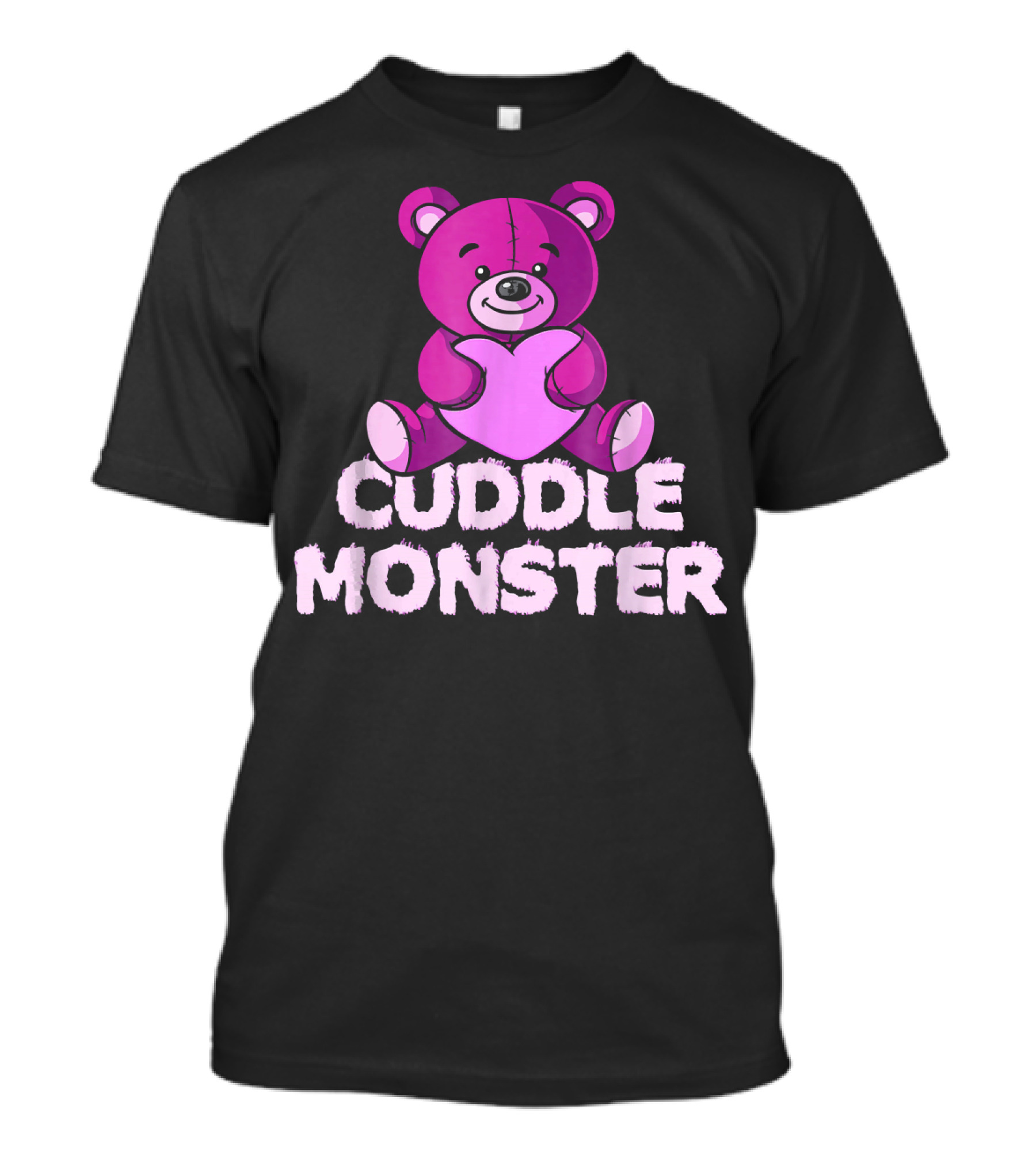 Cuddle Monster Cute Teddy Bear Hugging Heart T-Shirt