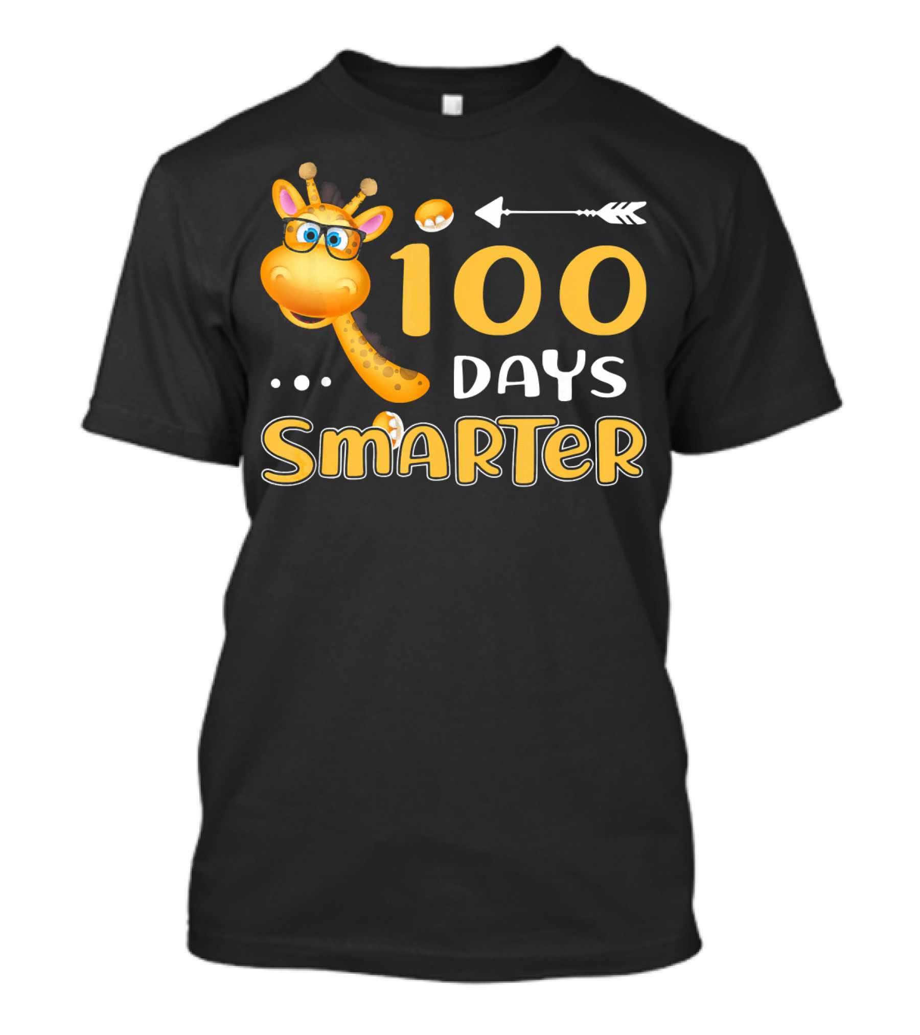100 Days Smarter Giraffe 100th Day Of School T-Shirt