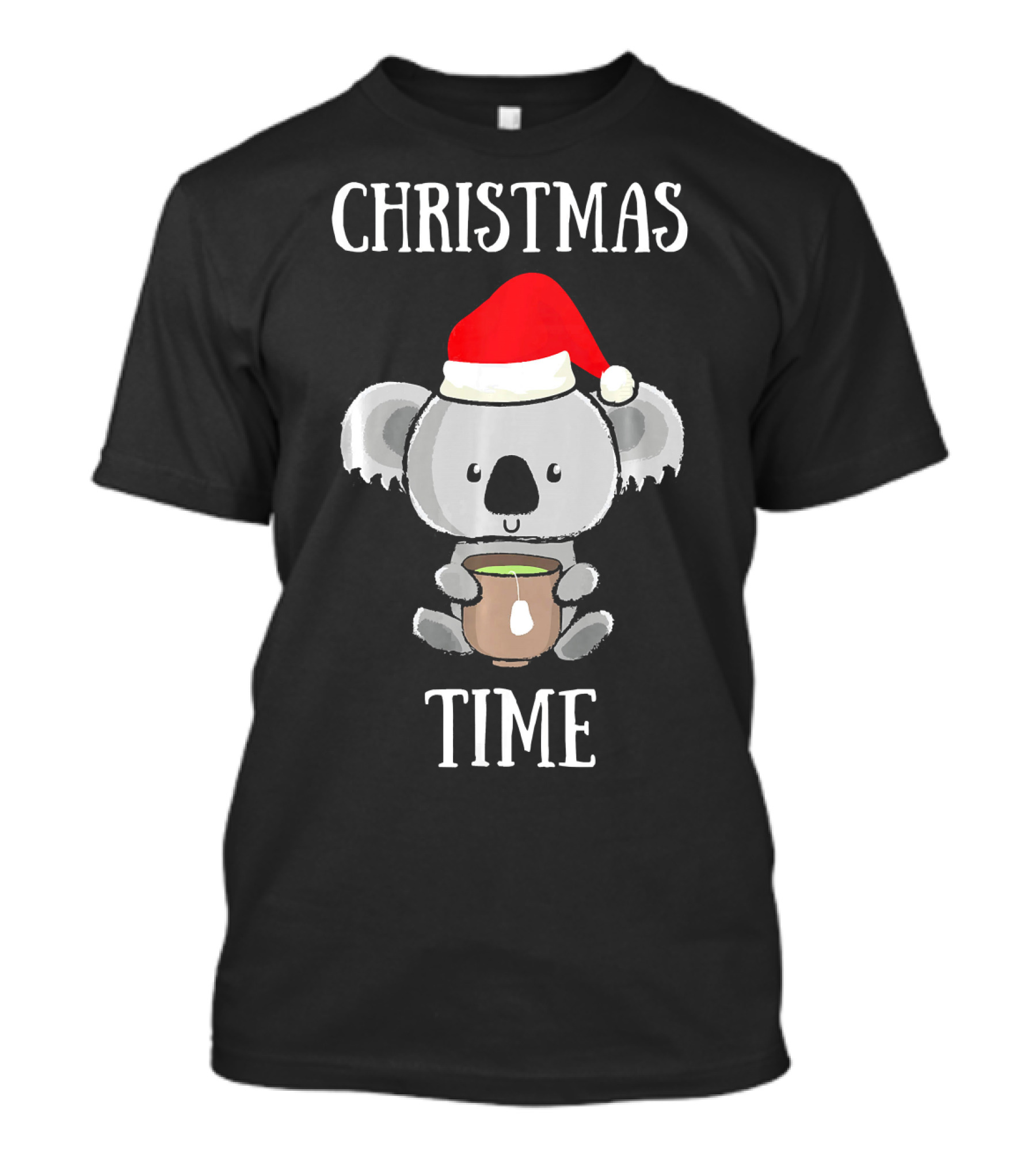 Christmas Koala Time Santa Tea T-Shirt