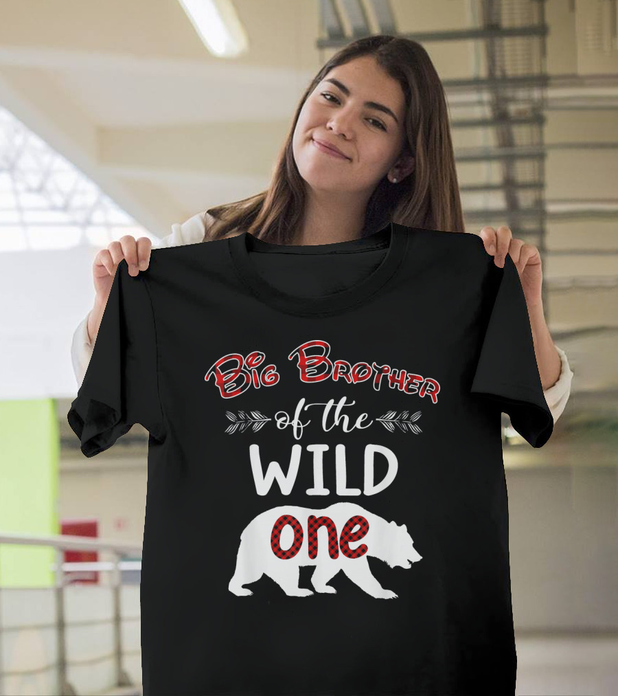 Big Brother Bear of the Wild One Birthday T-Shirt