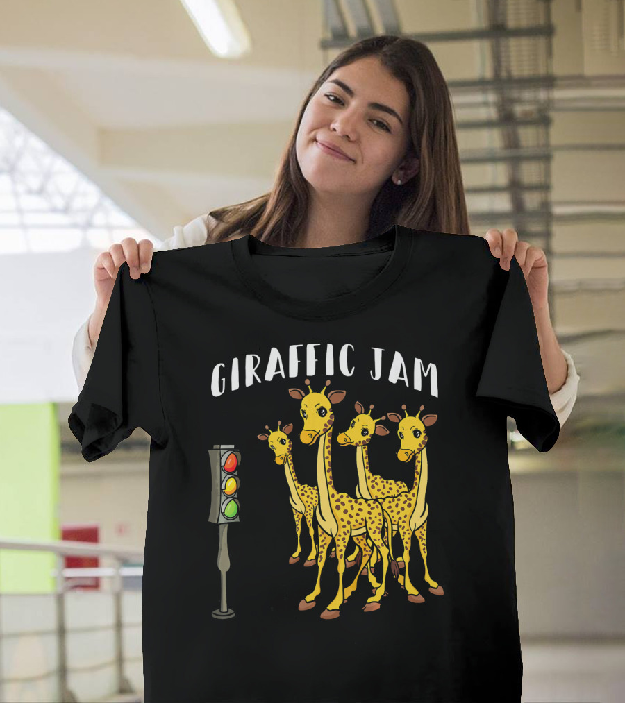 Giraffic Jam Giraffe Animal Traffic Light Jam T-Shirt
