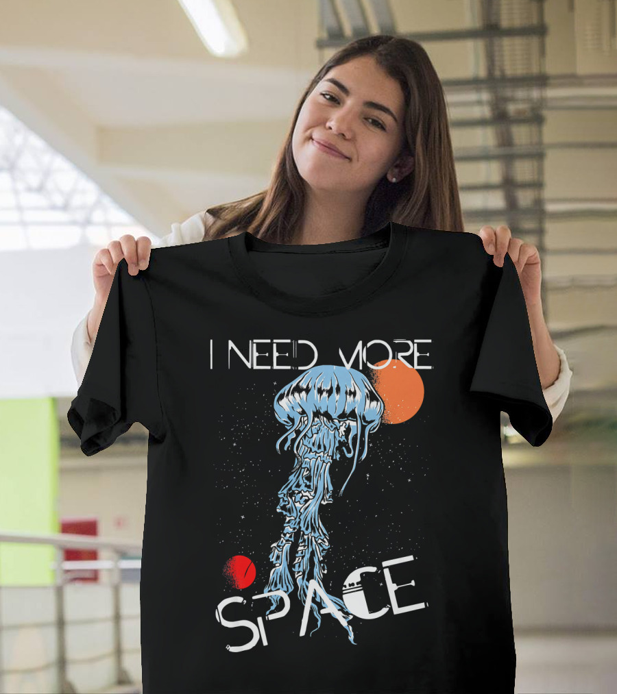 I Need More Space Jellyfish with Planetary Stars T-Shirt