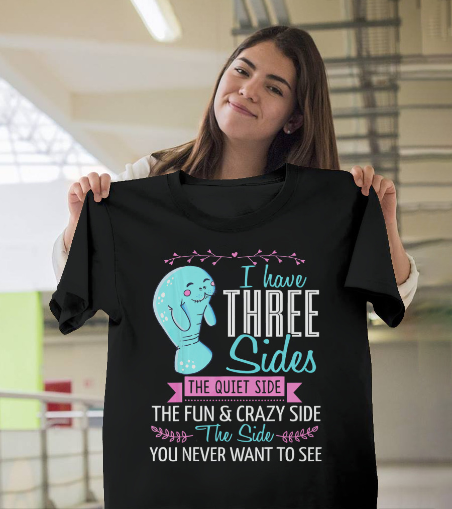 I Have Three Sides The Quiet Side The Fun and Crazy Side The Side You Never Want to See T-Shirt