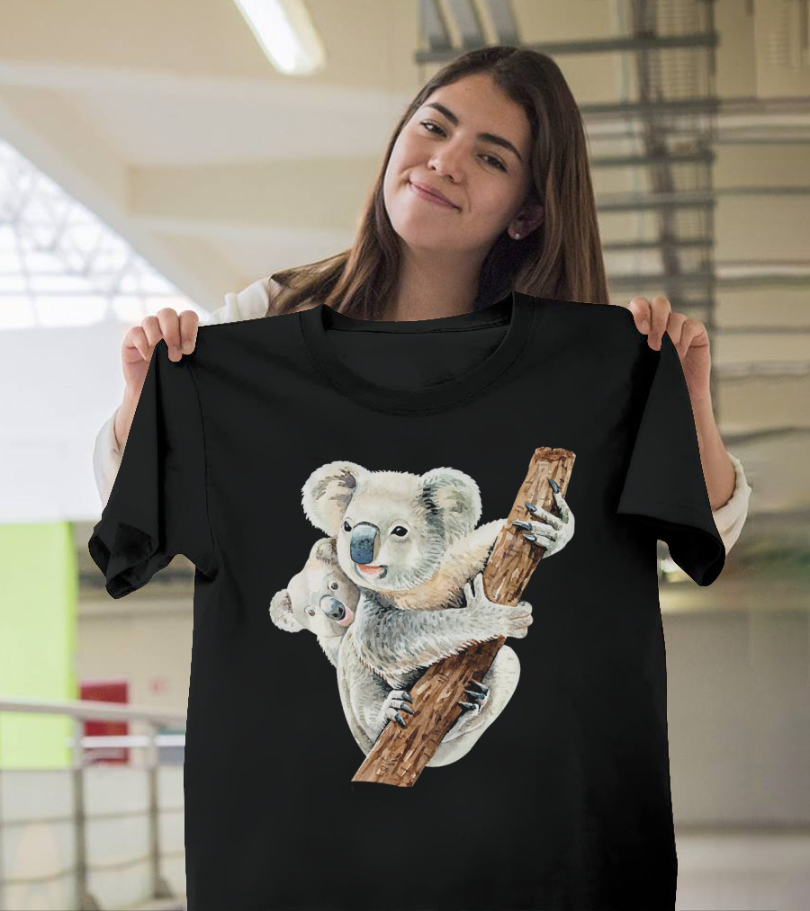 KOALA Watercolor Artistic Mom or Dad Australia Family T-Shirt